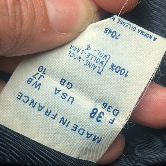 Guy‎ Laroche Navy wool long coat - Picture 4 of 6